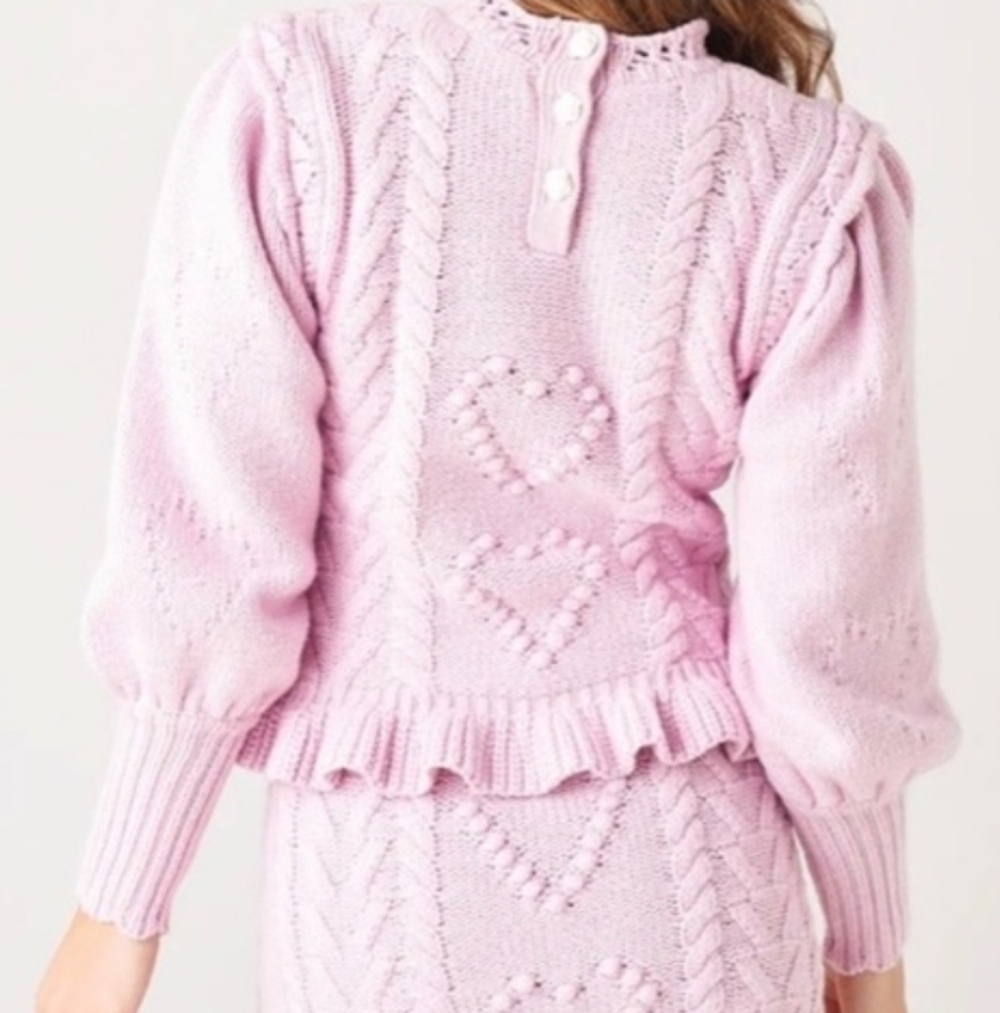 Loveshackfancy Calantha Pullover Sweater Cherry B… - image 2